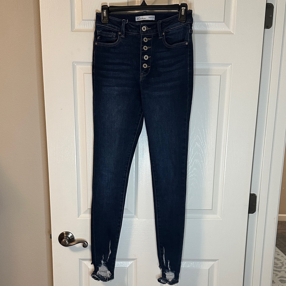KanCan Midnight Blue Distressed Skinny Jeans